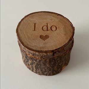 Rustic wood ring box bridal wedding